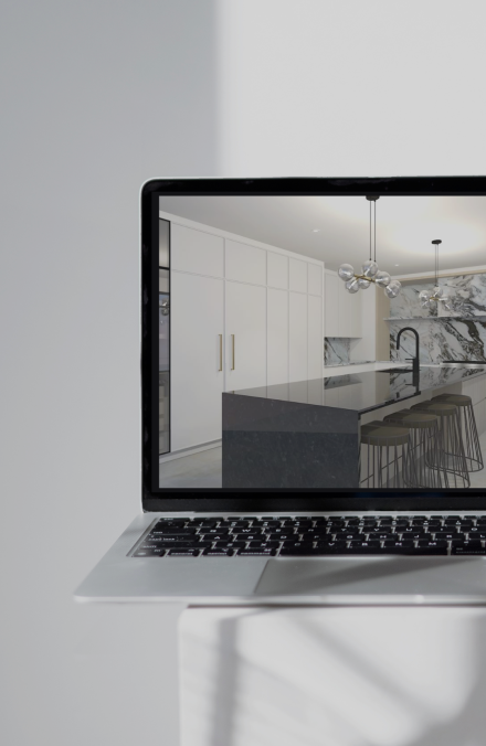 3D kitchen design made by a a design from Ateliers Jacob