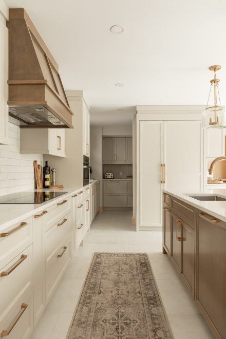 Farmhouse kitchen with walk-in pantry