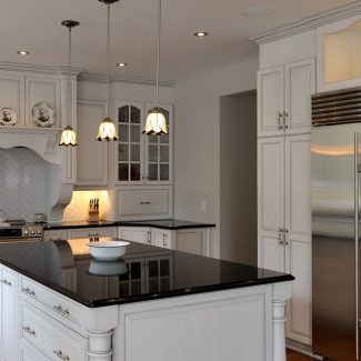 Rustic Kitchen with stainless steel furnishings.