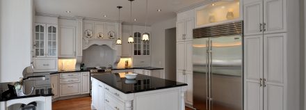 Rustic Kitchen with stainless steel furnishings.