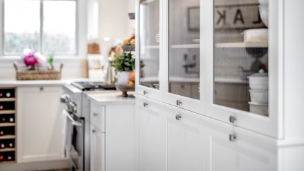 Rustic Kitchen with beautiful lighting and harmonious decorative elements.