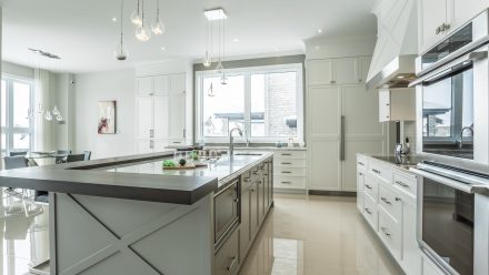 Elegant Kitchen with modern lines and impeccable finish.