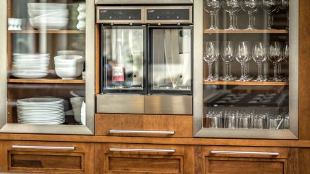 Contemporary Kitchen with functional storage.