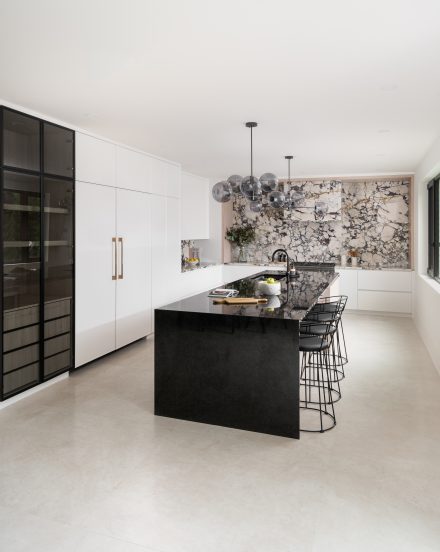 Kitchen furniture in a modern interior