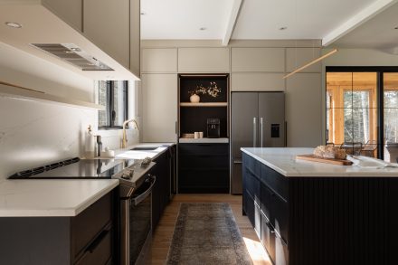 Black and white kitchen from Ateliers Jacob