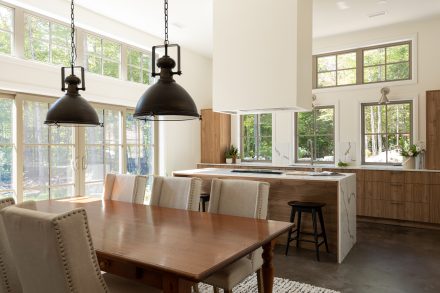 Elegant kitchen furniture in a modern kitchen.