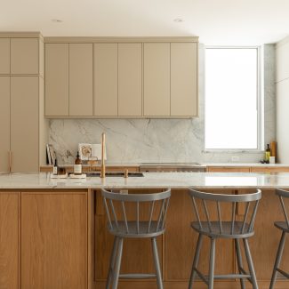 Custom kitchen with great lighting