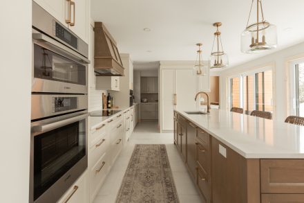 Modern kitchen cabinet with sleek and elegant lines.