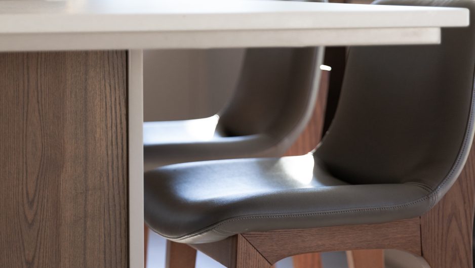 Détail sur l'îlot d'une cuisine Ateliers Jacob